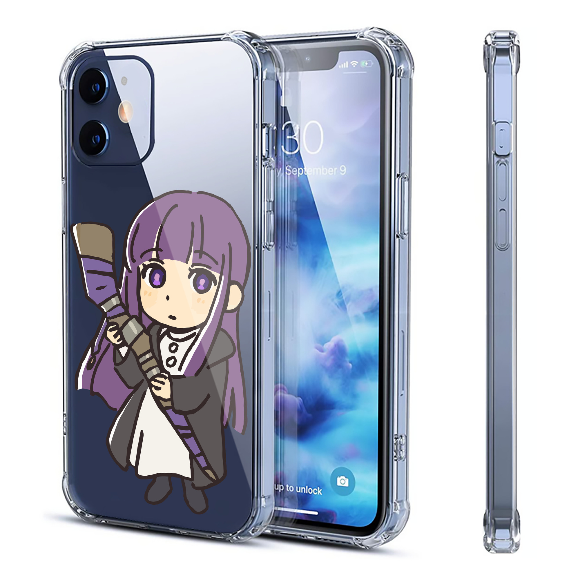 （画像用） 葬送のフリーレン Frieren 【iPhone 12シリーズ対応】透明スマホケース（クリアソフトケース）